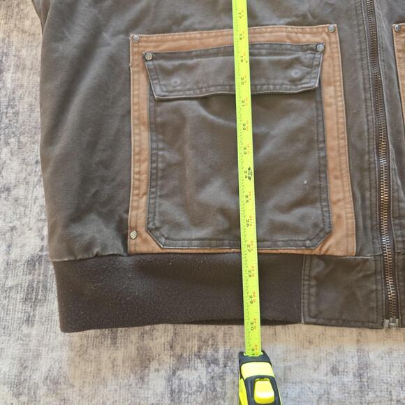 Snap-on Jacket Mens 3XL Brown Tan Colorblock Hooded Full Zip Workwear 80SV0 - Picture 8 of 12